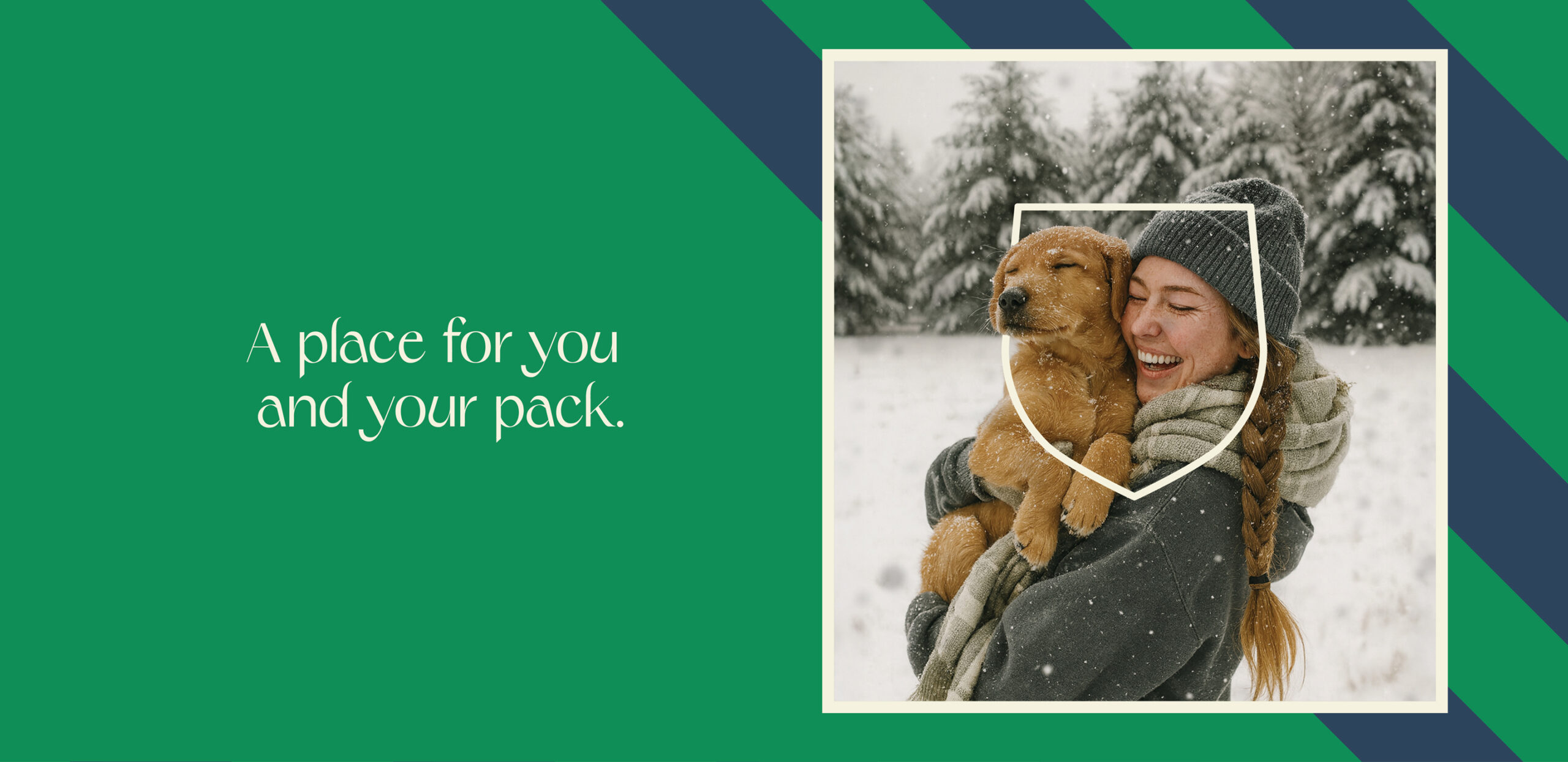 The Havens woman smiling happy with puppy