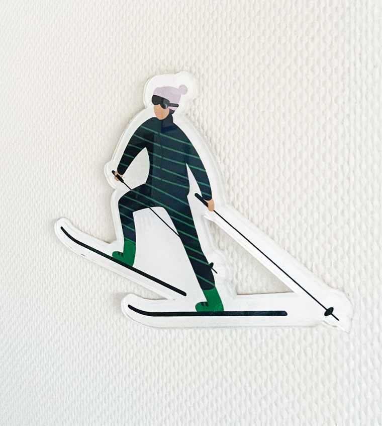 The Havens skiier sticker