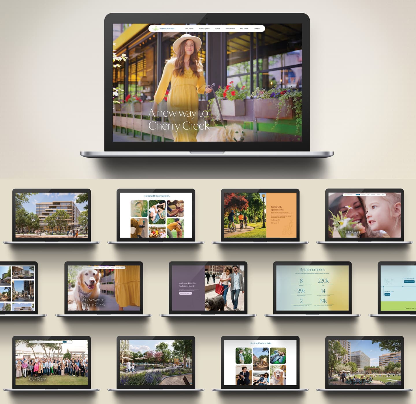 Cherry Creek West website mockups