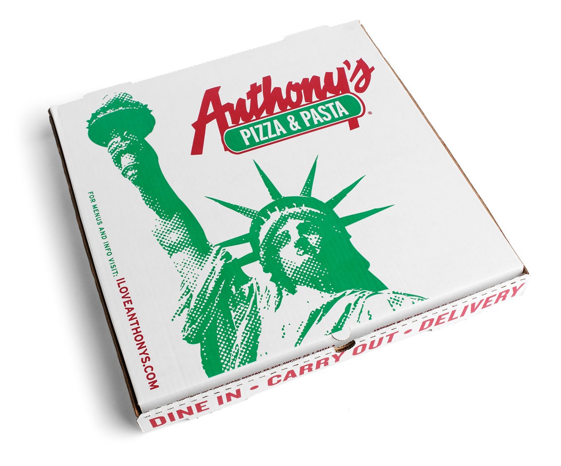 Anthony's Pizza box
