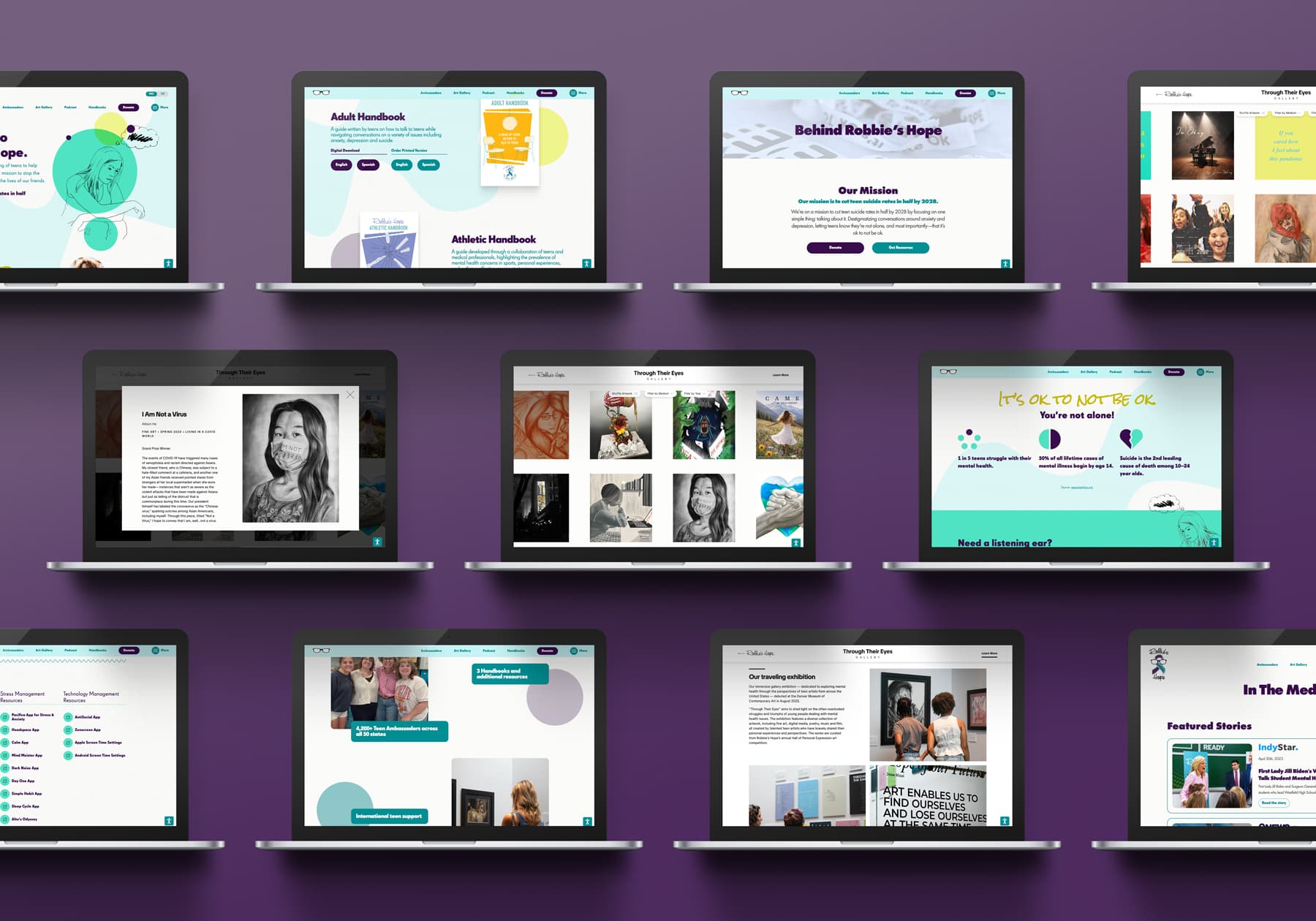 Robbie's Hope website, designed and developed by Cultivator Advertising