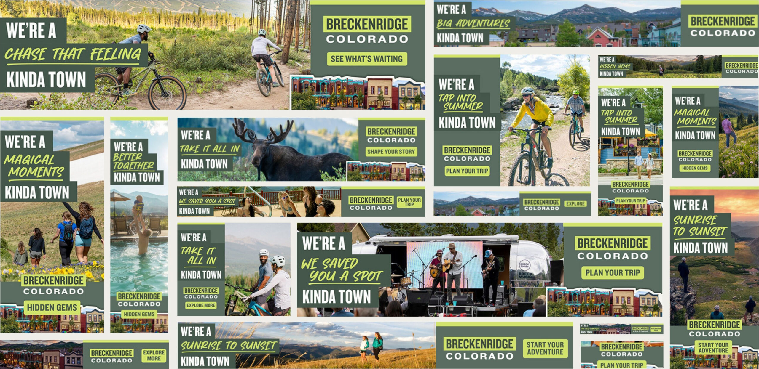 Breckenridge Collage of banner advertisements
